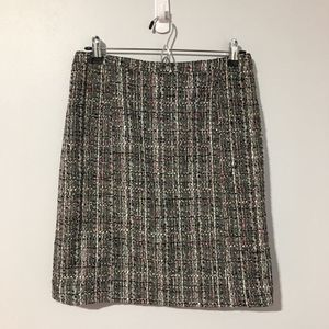 Pink Tartan Wool Gray Skirt Size 8